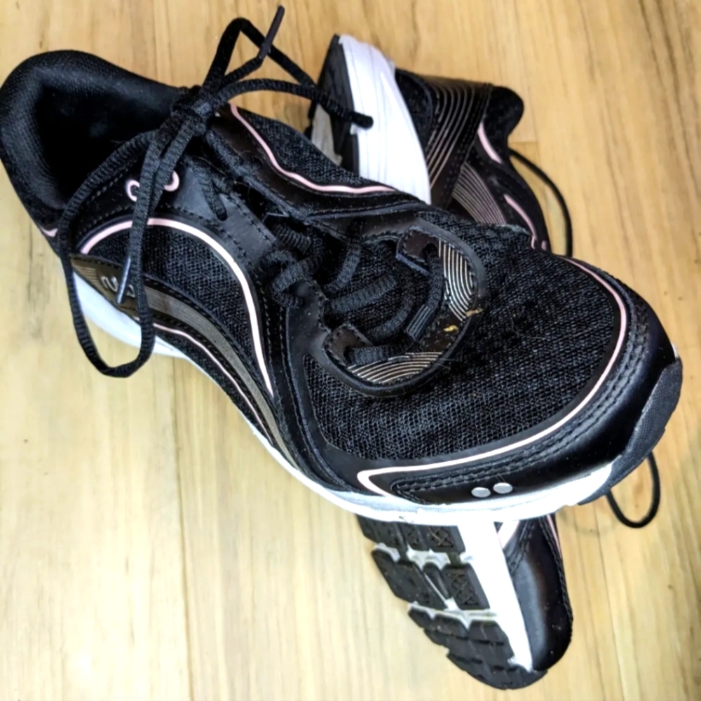 Ryka Sky Walk Walking Sneakers, Black, Pink Women's 6.5Ryka Sky Walking